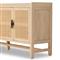 Corazon Coastal Beach Natural Mango Wood Frame Woven Cane 4 Door Sideboard