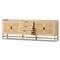 Corazon Coastal Beach Natural Mango Wood Frame Woven Cane 4 Door Sideboard