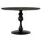 Daniel Updated Traditional Black Aluminum Round Bistro Dining Table - 48&quot;