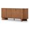 Paris Modern Classic Brown Solid Acacia Wood Oval Sideboard