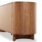 Paris Modern Classic Brown Solid Acacia Wood Oval Sideboard