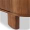 Paris Modern Classic Brown Solid Acacia Wood Oval Sideboard