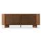 Paris Modern Classic Brown Solid Acacia Wood Oval Sideboard