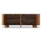 Paris Modern Classic Brown Solid Acacia Wood Oval Sideboard