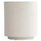 Torin Coastal Beach White Concrete Drum Outdoor Side Table