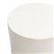 Torin Coastal Beach White Concrete Drum Outdoor Side Table