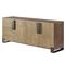Ethan Rustic Lodge Brown Oak Bronze Metal Sideboard