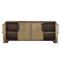Ethan Rustic Lodge Brown Oak Bronze Metal Sideboard