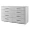 Tristan Modern Classic White Wood Silver Metal Double Dresser