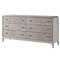 Tristan Modern Classic Light Grey Burl Wood Double Dresser