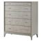 Tristan Modern Classic Light Grey Wood Tall Dresser