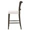Zachary Coastal Beach Dark Brown Oak Wood Cane Back Counter Stool