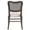 Zachary Coastal Beach Dark Brown Oak Wood Cane Back Dining Chair - Set of 2