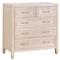 Stacy Modern Classic Light Brown Oak Brass Steel 5 Drawer Dresser