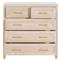 Stacy Modern Classic Light Brown Oak Brass Steel 5 Drawer Dresser