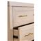 Stacy Modern Classic Light Brown Oak Brass Steel 6 Drawer Double Dresser