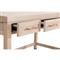 Stacy Modern Classic Light Brown Oak Wood Brass Steel 3 Drawer Desk