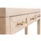 Stacy Modern Light Brown Oak Brass Steel 3 Drawer Rectangular Console Table