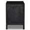 Rhian Coastal Beach Black Mango Wood Black Woven Cane 3 Drawer Nightstand