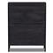 Rhian Coastal Beach Black Mango Wood Black Woven Cane 3 Drawer Dresser
