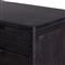 Rhian Coastal Beach Black Mango Wood Black Woven Cane 3 Drawer Dresser