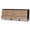 Rhian Coastal Natural Woven Cane Black Mango Wood 9 Drawer Dresser