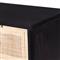 Rhian Coastal Natural Woven Cane Black Mango Wood 9 Drawer Dresser