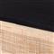 Rhian Coastal Natural Woven Cane Black Mango Wood 9 Drawer Dresser
