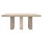 Abrielle Modern Classic Oak Travertine Extendable Dining Table - 48-96&quot;W