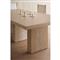 Abrielle Modern Classic Oak Travertine Extendable Dining Table - 48-96&quot;W