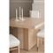Abrielle Modern Classic Oak Travertine Extendable Dining Table - 48-96&quot;W