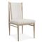 Abrielle Light Modern Classic White Boucle Oak Dining Side Chair