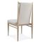 Abrielle Light Modern Classic White Boucle Oak Dining Side Chair