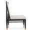 Abrielle Dark Modern Classic White Boucle Oak Dining Side Chair