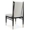 Abrielle Dark Modern Classic White Boucle Oak Dining Side Chair