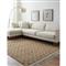 Elaine Coastal Beach Beige Jute Checkered Rug - 5&#39;x7&#39;6&quot;