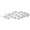 Theodosia Coastal Silver Leaf School of Fish Wall Sculpture