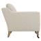 Madeline Straw Performance Washed Oak Brass Casters Arm Chair