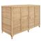 Worlds Away Evander Coastal Beach Natural Woven Rattan Brass Pulls Buffet