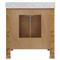 Worlds Away Blanche Modern Classic White Marble Burl Wood Vanity Sink - 31&quot;