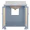 Worlds Away Boyd Coastal White Marble Cane Blue Wood Vanity Sink - 31&quot;