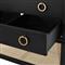 Worlds Away Cutler French Country White Marble Cane Black Oak Vanity Sink - 37&quot;