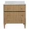 Worlds Away Odin Modern Classic Marble Fluted Cerused Oak Bath Vanity Sink - 31&quot;