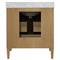 Worlds Away Odin Modern Classic Marble Fluted Cerused Oak Bath Vanity Sink - 31&quot;