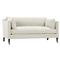 Madeline French Cream Performance Brown Wood Brass Casters Sofa - 71&quot;W