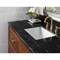 Grayson Updated Traditional Black Marble Brown Wood Vanity Sink - 47&quot;