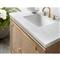 Natasha Modern Classic White Marble Brown Oak Wood Vanity Sink - 36&quot;