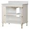 Serena Modern Classic White Wood Marble Top Brass Vanity Sink - 36&quot;