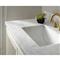Serena Modern Classic White Wood Marble Top Brass Vanity Sink - 36&quot;