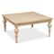 Jared French Country Brown Mango Wood Square Coffee Table